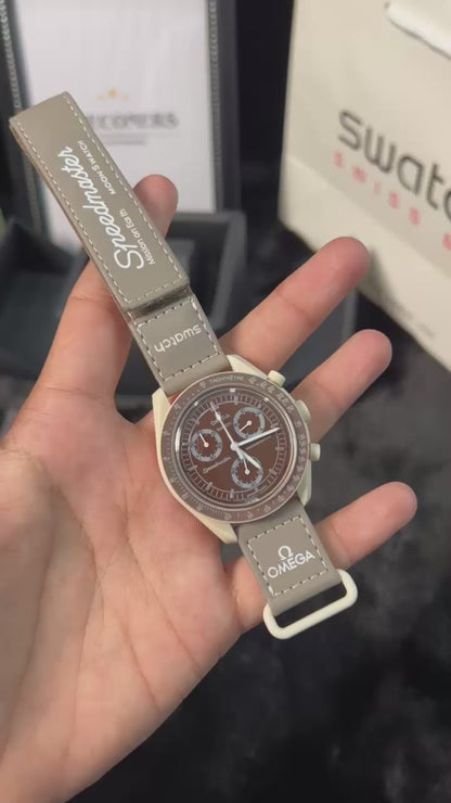 Swatch X Omega Bioceramic Moonswatch Mission To The Moon Earth With Kit